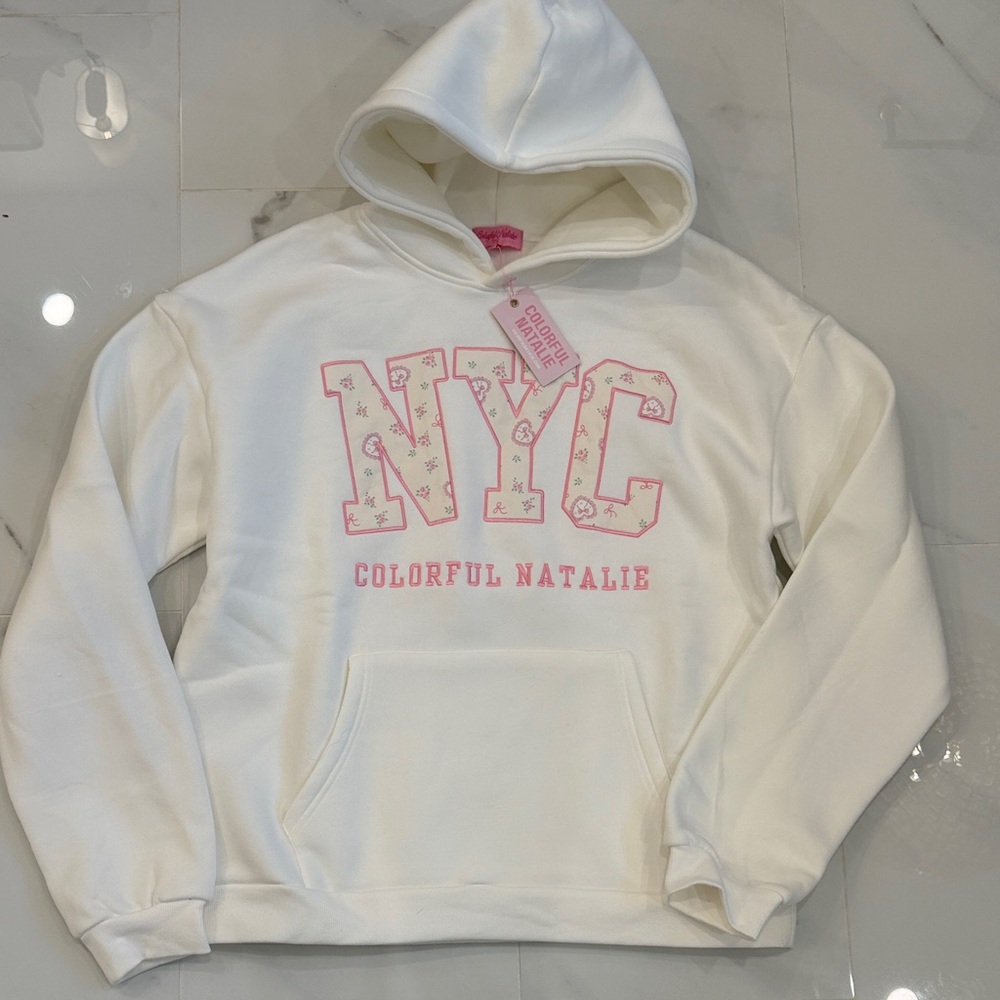 NWT Colorful Natalie Hoodie Large NYC